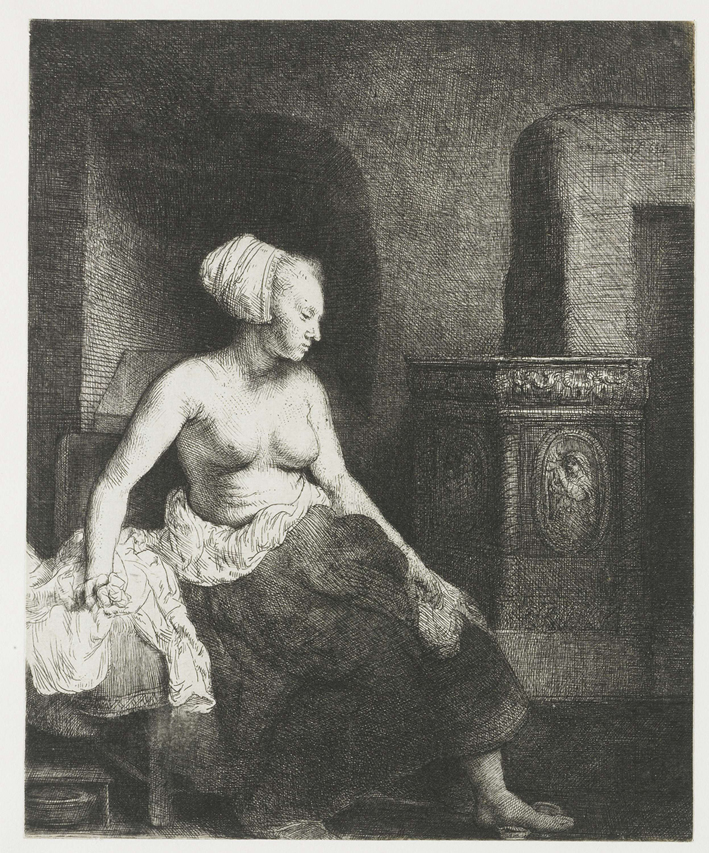  伦勃朗·梵·莱茵 Rembrandt van Rijn——上半身裸露的女人6